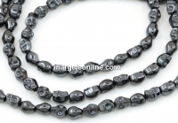 Margele Hematit, craniu, gun, 6mm