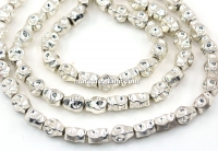 Margele Hematit, craniu, argintiu, 6mm