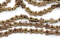 Margele Hematit, floare, cupru, 6mm