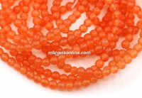 Cat's eye beads, orange, 4mm