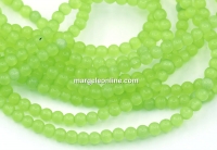 Cat's eye beads, lime green, 4mm