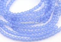 Cat's eye beads, blue, 4mm