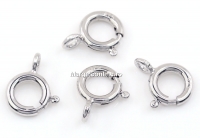 Incuietoare rotunda, argint 925 placat cu rodiu, 7mm - x1