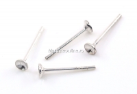 Tortite cercei tija, argint 925, cupa 3mm - x1