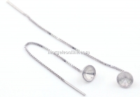 6mm chaton 925 silver rhodium plated - x1per