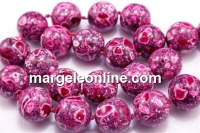 Colier cu incuietoare din margele magnezit, rotund, 18mm