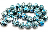 Colier cu incuietoare din margele magnezit, rondele, 17x13mm