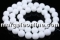 Margele agate albe, rotund, 6mm