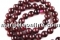 Margele granat natural rosu intens, rotund, 5mm