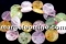 Mix white, pink quartz, prehnite, amethyst, microfaceted rondelle, 10x6.5mm