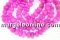 Jade, free form rondelle, fuchsia purple, 10-14mm