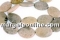 Coral fossil, round, grey, 4.5mm