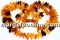 Baltic amber, necklace free form, 12-14mm