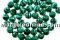Margele Malachit sintetic, rotund fatetat, 6mm