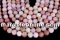 Margele agate crab fire, roz intens, rotund fatetat, 8mm