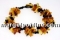 Bracelet with natural amber beads , chips , 5 -10mm