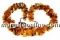 Natural amber necklace beads , chips , 8- 10mm