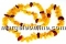 Natural amber necklace beads , chips , 6 - 11mm