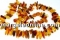 Natural amber necklace beads , chips , 6 -14mm
