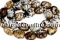 Agate, crab fire, round, intense brown, 12mm