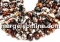 Agate, crab fire, round, intense brown, 12mm
