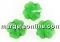 Swarovski, clover bead, light siam, 12mm - x2