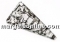 Swarovski, spike pendant, black patina, 18mm - x1