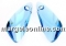 Swarovski, wing pendant, capri blue, 23mm - x1