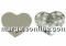Swarovski, heart cabochon, black patina, 6mm - x2