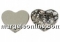 Swarovski, heart cabochon, black patina, 10mm - x1