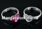 Baza cercei cu bordura, ag925, rivoli Swarovski 6mm - x1per