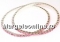 Bratara Swarovski 1088 rose water opal, placata cu aur, 18cm - x1
