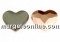 Swarovski, heart cabochon, powder rose, 6mm - x2