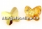 Swarovski, butterfly bead, golden shadow, 8mm - x2