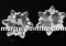 Swarovski, flower pendant, jet, 18mm - x1