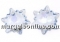 Swarovski, pandantiv edelweiss, aquamarine, 14mm - x1