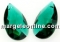 Swarovski, drop pendant, emerald aurora borealis, 16mm - x1