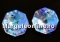 Swarovski, octagon pendant, light topaz blue ab, 14mm - x1