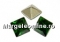 Swarovski, fancy chaton Square, emerald, 6mm - x6