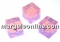 Swarovski, cube bead, rose alabaster, 4mm - x2
