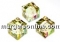Swarovski, cube bead, erinite shimmer, 8mm - x1