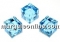 Swarovski, margele cub, light azore, 8mm - x1