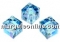 Swarovski, cube bead, caribbean blue opal, 6mm - x2