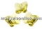 Swarovski, margele fluture, peridot, 12mm - x1