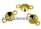Pendant base, gold-plated 925 silver, rivoli Swarovski 6mm - x1