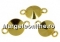 Pendant base, 925 silver gold plated, rivoli 8mm - x1