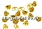 Earrings stars, gold plated 925 silver, - x1pair