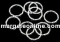 Baza cercei cu bordura, argint 925, rivoli Swarovski 14mm - x1per
