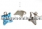 Tortite ag 925 rodiat, patrat, pt Swarovski 4485 de 10.5mm - x1per