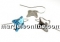 Tortite ag 925 rodiat patrat cu za pt Swarovski 4485 de 10.5mm - x1per